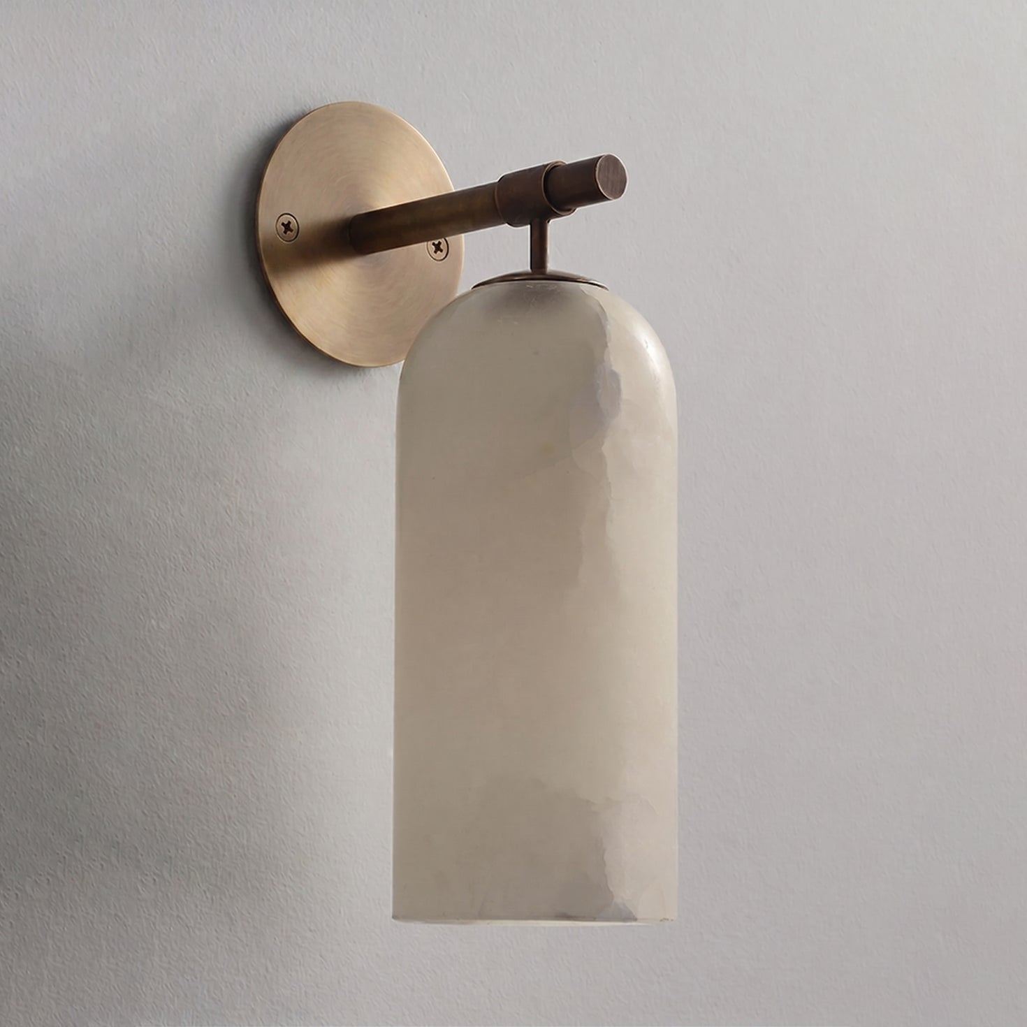 Albast Wandlamp Cilindervorm Minimalistisch Gouden Armatuur Warme Gloed Verlichting | Sansoti