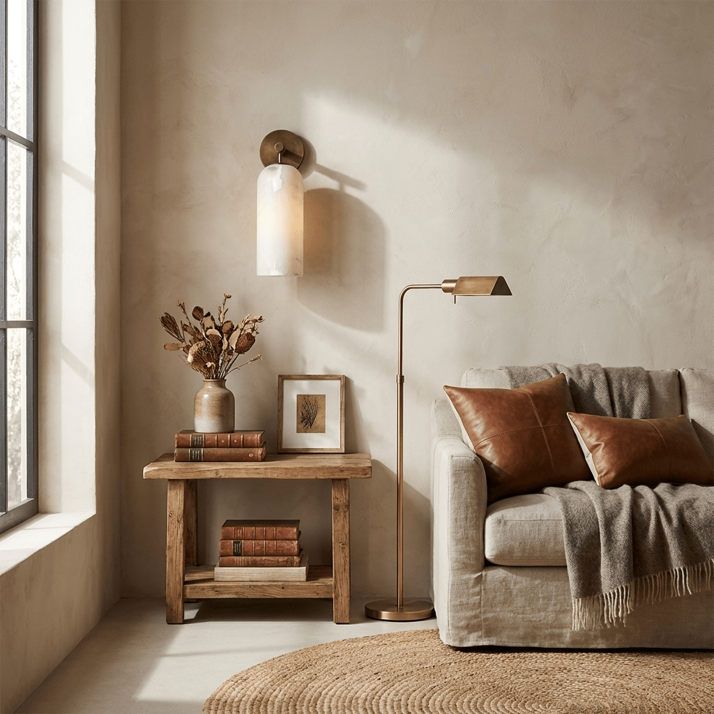 Albast Wandlamp Cilindervorm Minimalistisch Gouden Armatuur Warme Gloed Verlichting | Sansoti