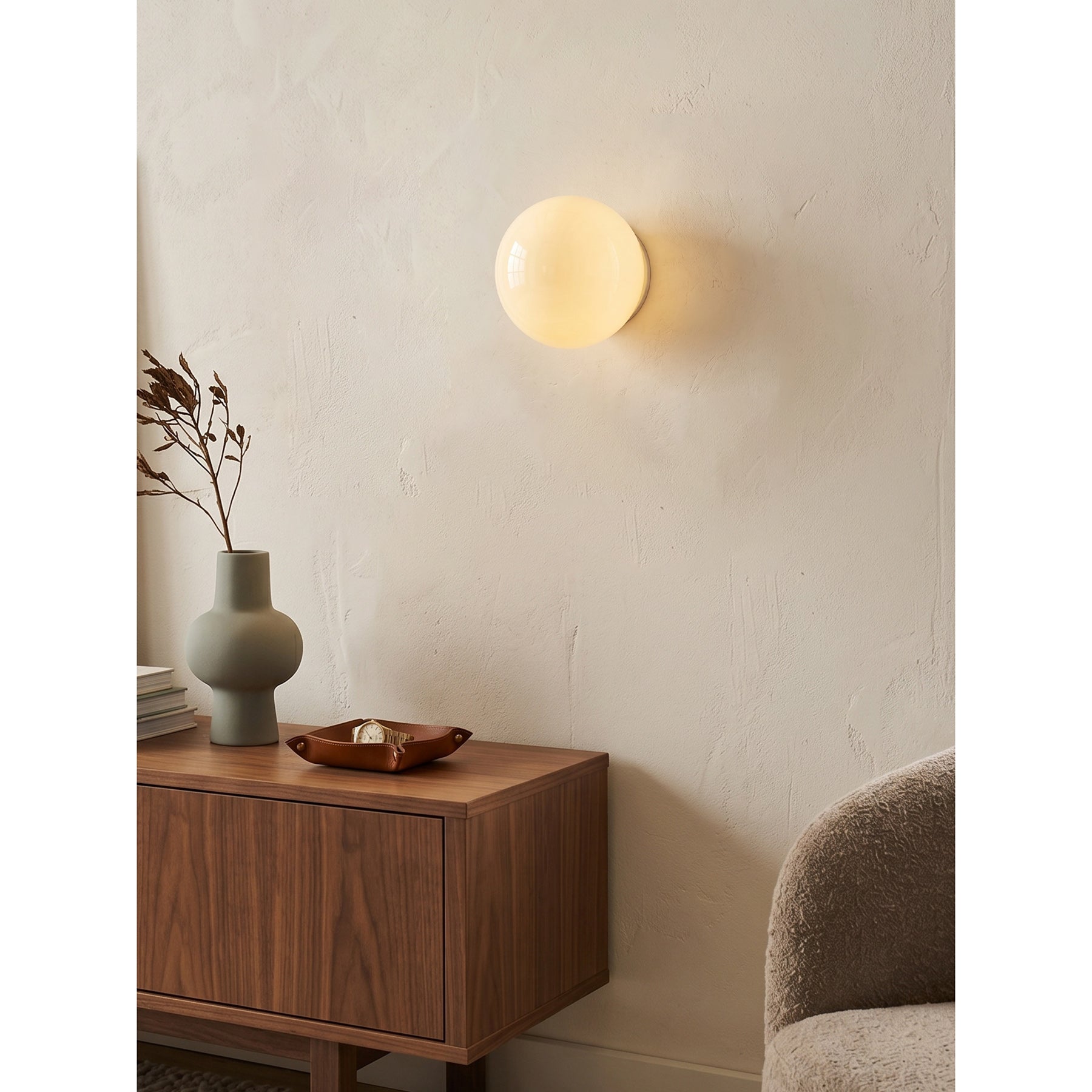 Glazen Wandlamp met Gouden of Zilveren Fitting – Modern Design voor Slaapkamer en Woonkamer | Sansoti
