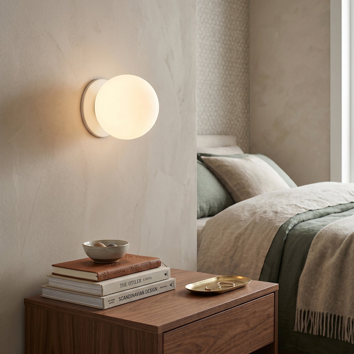 Glazen Wandlamp met Gouden of Zilveren Fitting – Modern Design voor Slaapkamer en Woonkamer | Sansoti