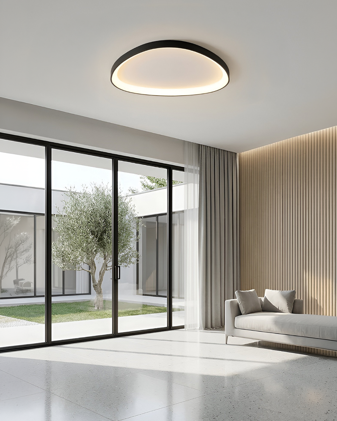 Pinnacle LED Plafondlamp – Minimalistische Moderne Plafondverlichting met Subtiele Verfijning | Sansoti