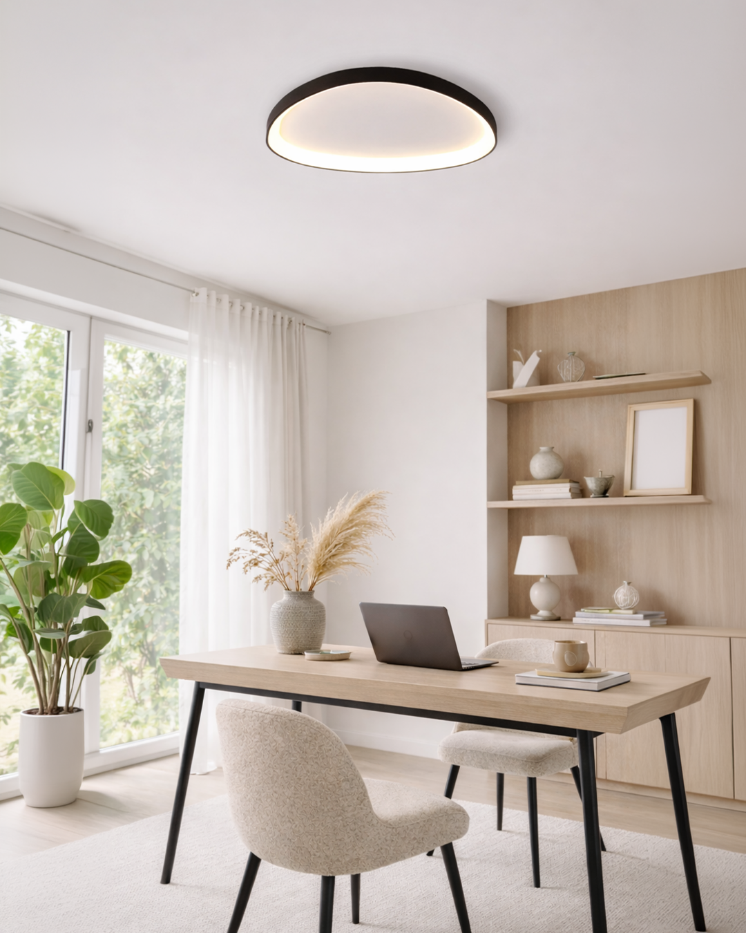 Pinnacle LED Plafondlamp – Minimalistische Moderne Plafondverlichting met Subtiele Verfijning | Sansoti