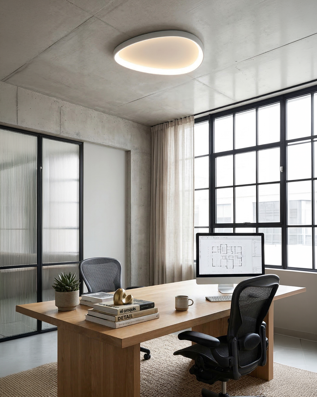Pinnacle LED Plafondlamp – Minimalistische Moderne Plafondverlichting met Subtiele Verfijning | Sansoti
