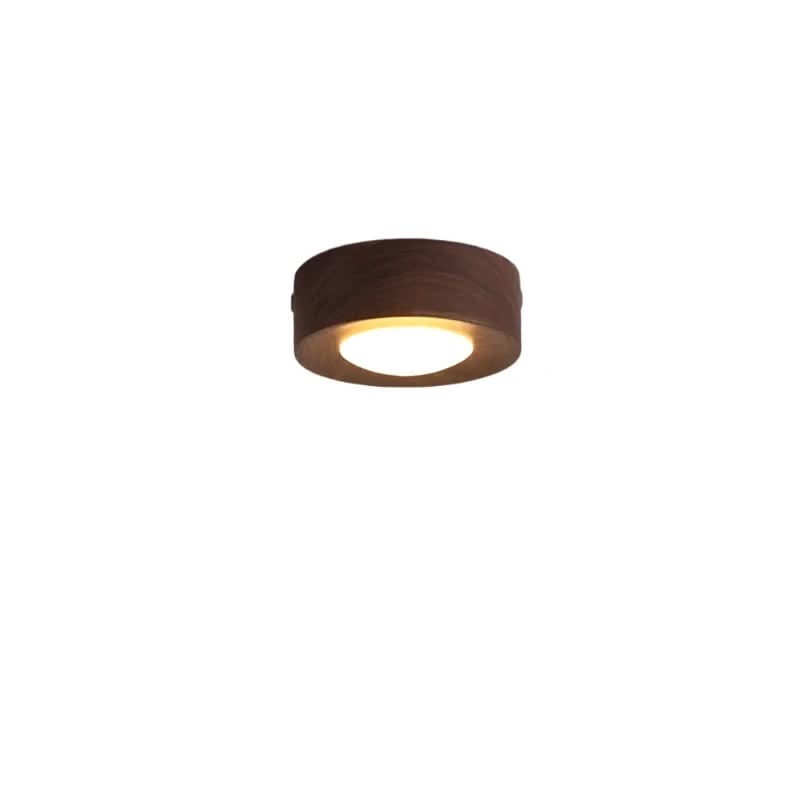 Deckenleuchte Holz LED-Integration Eschenholz Walnussholz Warmes Licht Wohnzimmer Schlafzimmer Modernes skandinavisches Design | Sansoti