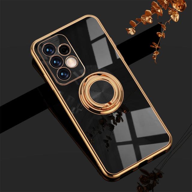 Phone Case with Ring Holder and Magnetic Car Mount Function for Samsung Galaxy Models Protective | Sansoti
