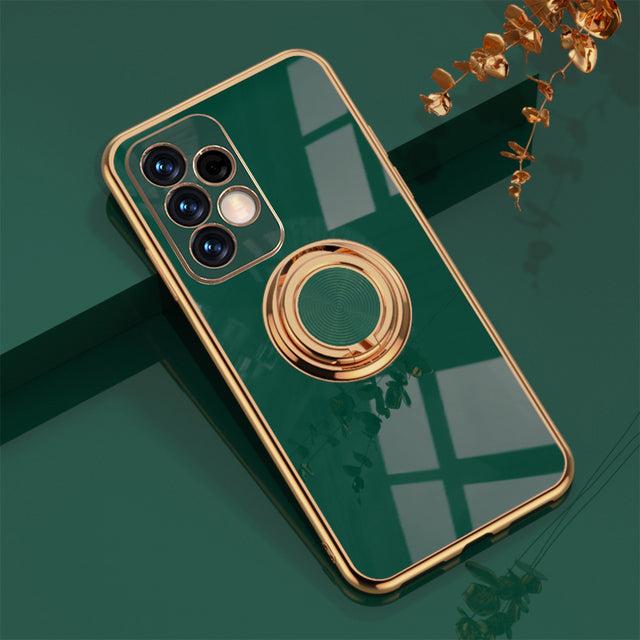 Phone Case with Ring Holder and Magnetic Car Mount Function for Samsung Galaxy Models Protective | Sansoti