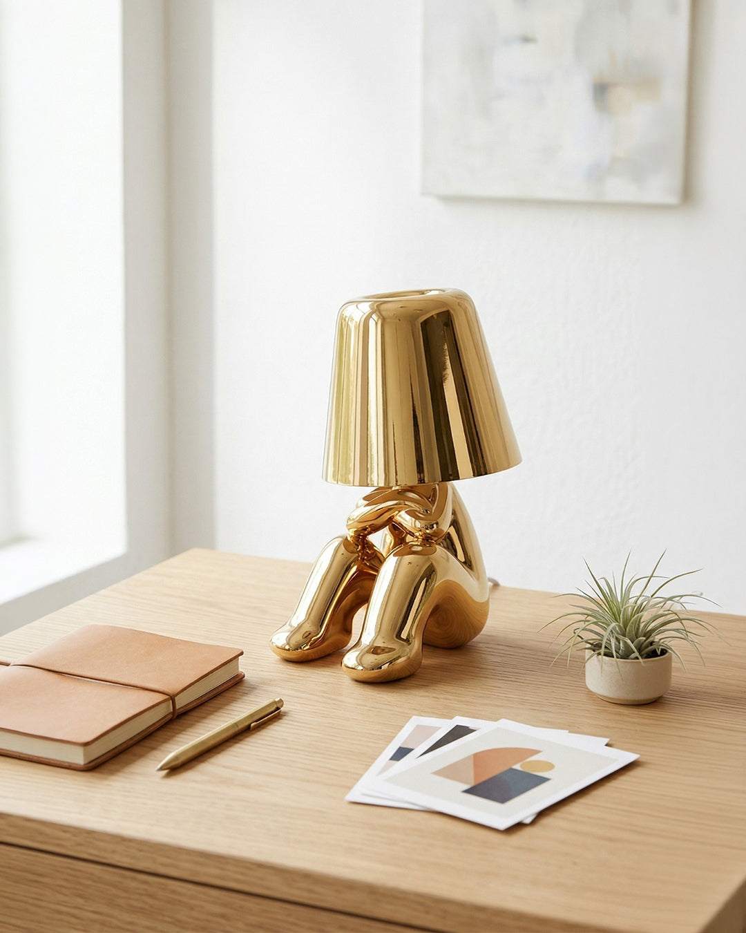 Metalen Tafellamp Sculptuur Figuur Sfeerlicht Touch Dimbaar LED Nachtlampje Goud Zilver Modern Design Decoratief | Sansoti