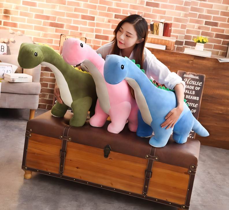 Plüsch-Dinosaurier-Kuscheltier stehend XXL Diplodocus Kinderzimmer Jungenzimmer Mädchenzimmer Weiches Dino-Spielzeug Dekoration | Sansoti