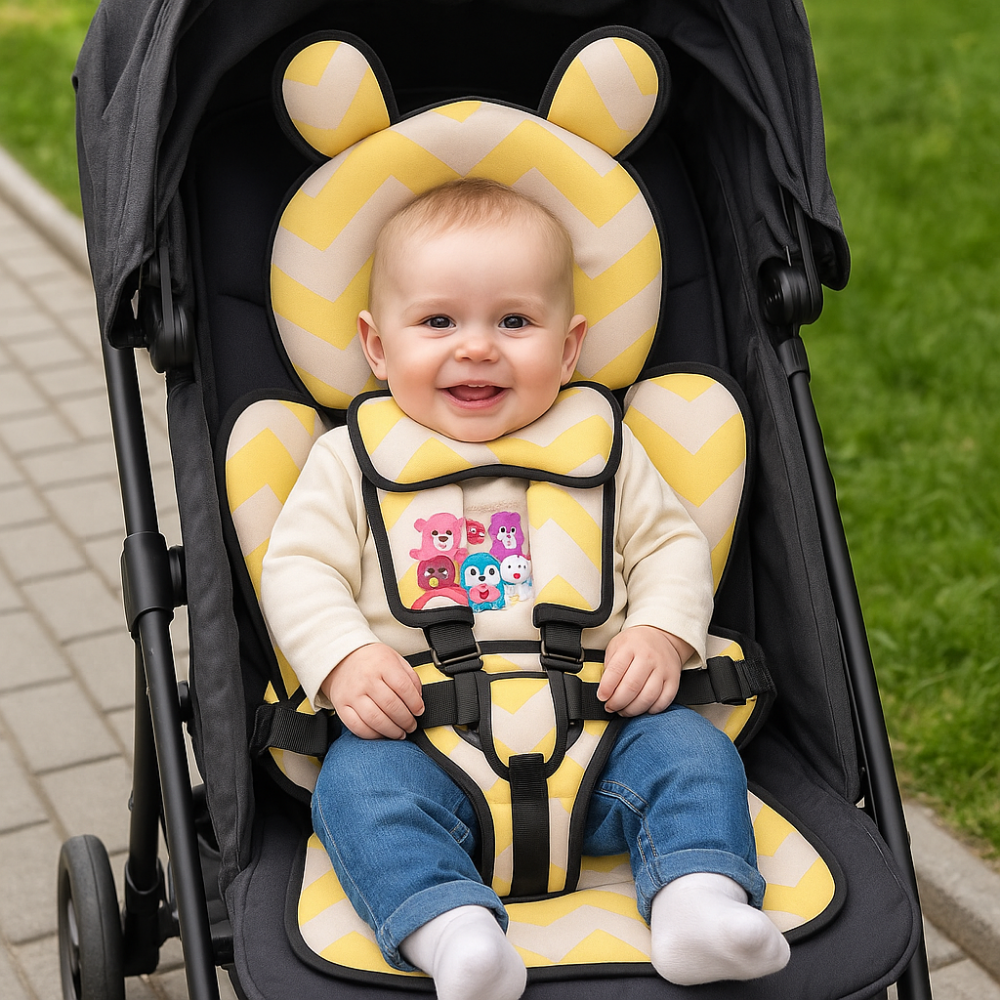 Draagbare Reisstoel met Veiligheidsgordel voor Baby's en Peuters | Vouwbaar & Lichtgewicht | Sansoti