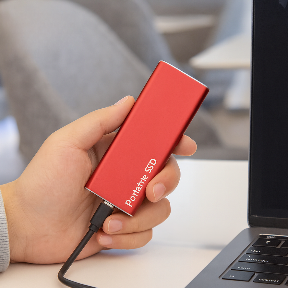 Externe SSD Harde Schijf Aluminium USB-C Ultrasnelle Dataoverdracht Opslag | Sansoti