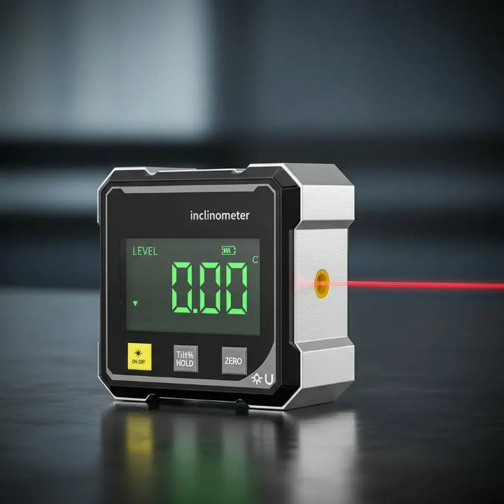 Digitale Hoekmeter Laser Aluminium USB Oplaadbaar Magnetische Voet Waterpas Loodlijn Sloophamer Niveau Meter Bouwgereedschap | Sansoti