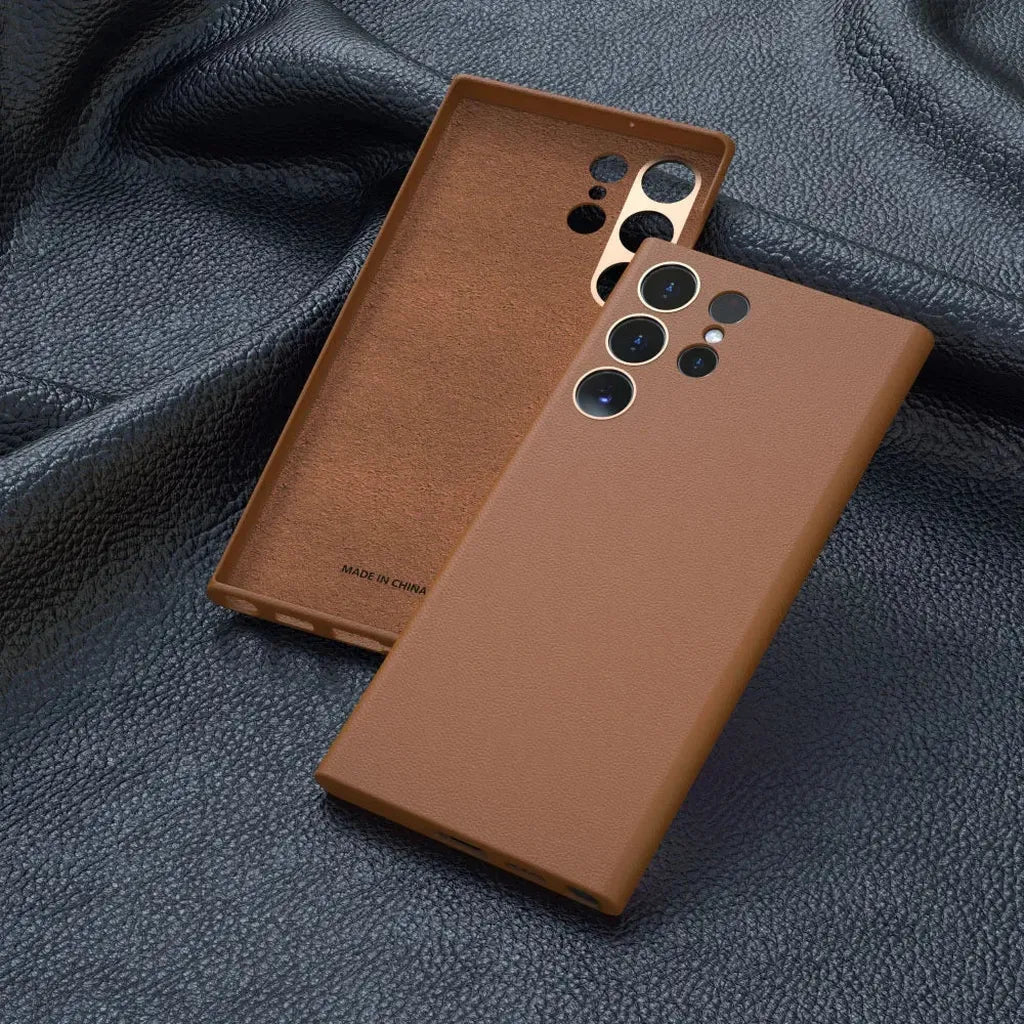Lederen Telefoonhoesje Premium Bescherming met Verhoogde Rand voor Camera en Scherm Stijlvol Duurzaam | Sansoti