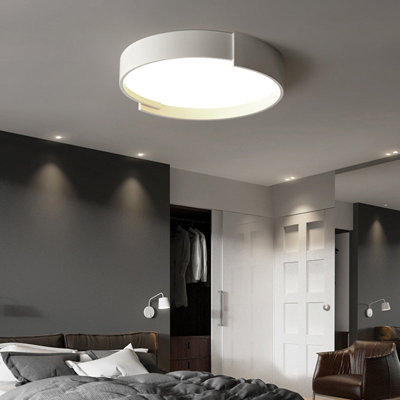 Doppelte LED-Deckenleuchte mit runder Metalloberfläche, moderne dimmbare Beleuchtung, Weiß, Grau, Grün, Gold, Wohnzimmer | Sansoti