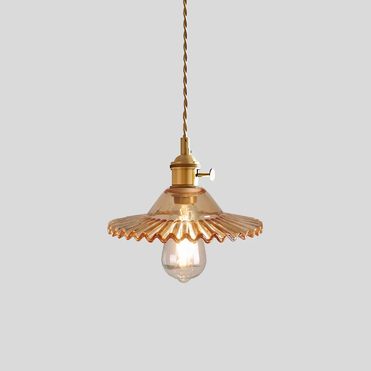 Suspension Verre Bronze Câble réglable Salon Table à manger Suspension en verre transparent Éclairage d'ambiance Vintage | Restfield
