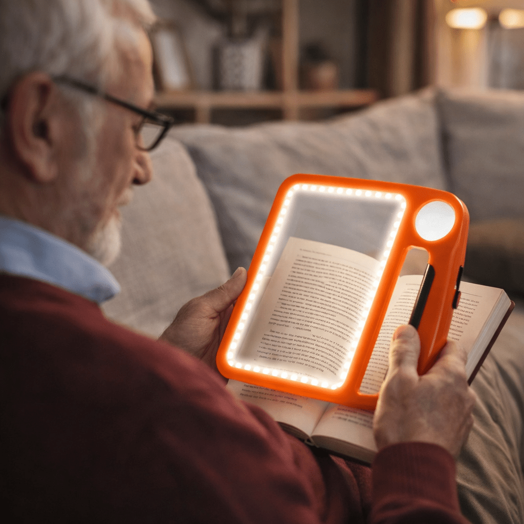 Oplaadbare Leesloep met LED-verlichting 5× en 10× Vergrotend Glas voor Senioren en Lezen 48 Lampjes USB | Sansoti