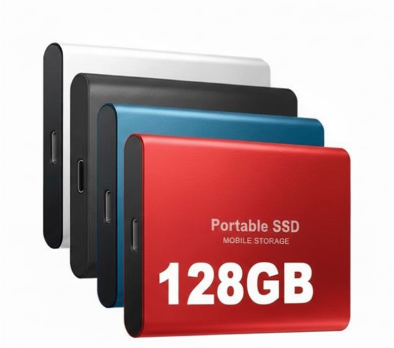 Externe SSD 128GB Compacte Hoge Snelheid Opslag Type-C voor Laptop en PC - Draagbare Mini SSD Schijf voor Databackup en Bestandsoverdracht | Sansoti
