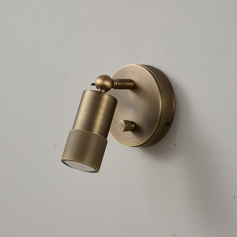 Antique Brass Wall Lamp Integrated LED Lighting Hardwired Warm Light 4500K for Living Room Hallway Bedroom | Sansoti