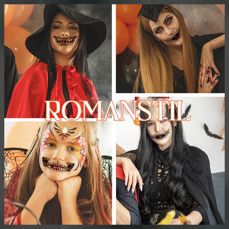 Tymczasowe naklejki do tatuażu horror - rany i blizny, zestaw do cosplayu, makijaż na Halloween, dekoracje, 12-30 sztuk | Sansoti