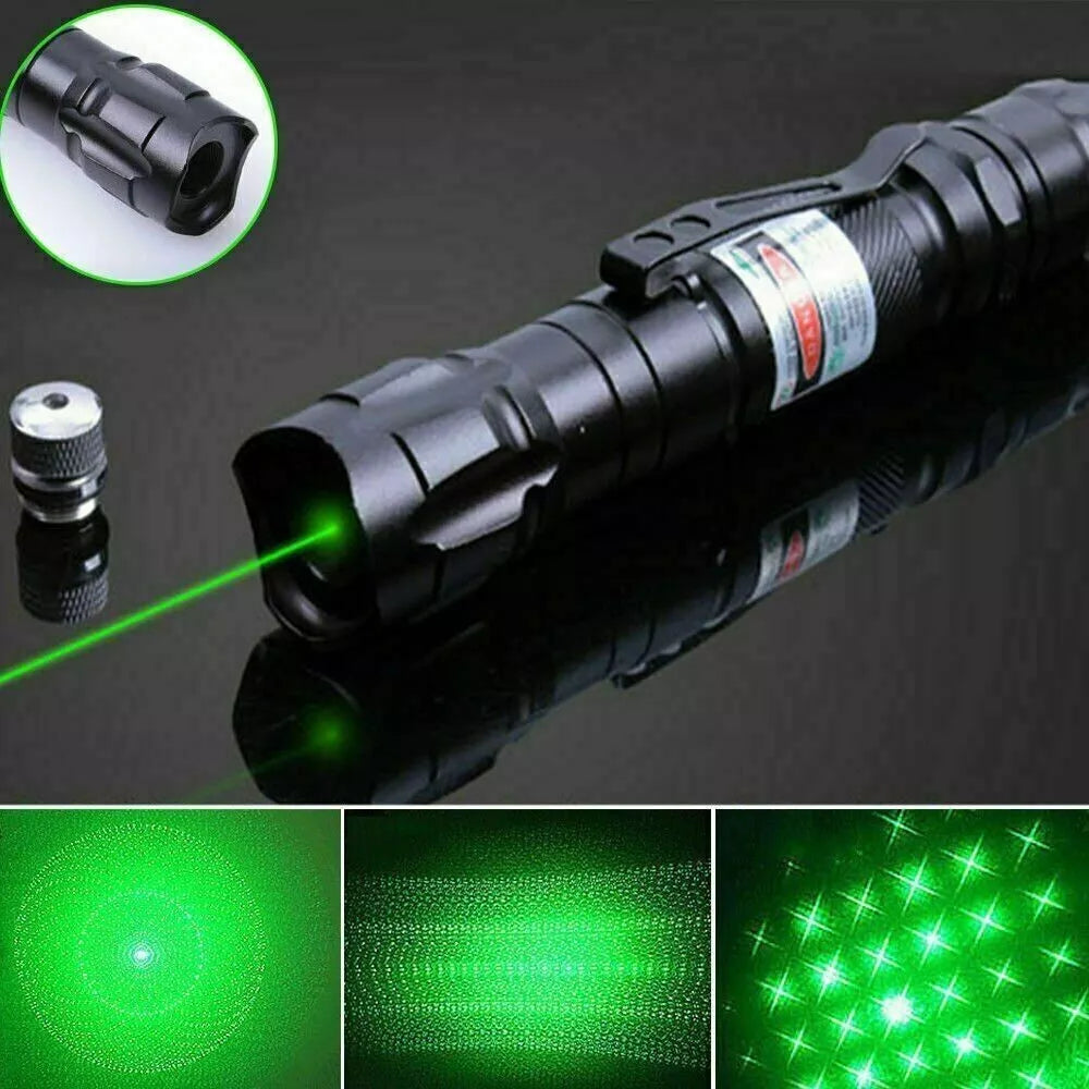 Oplaadbare Laserpointer Groen Licht Aluminium 2000m Bereik Presentaties Astronomie Precisiewerk Onderwijs | Sansoti