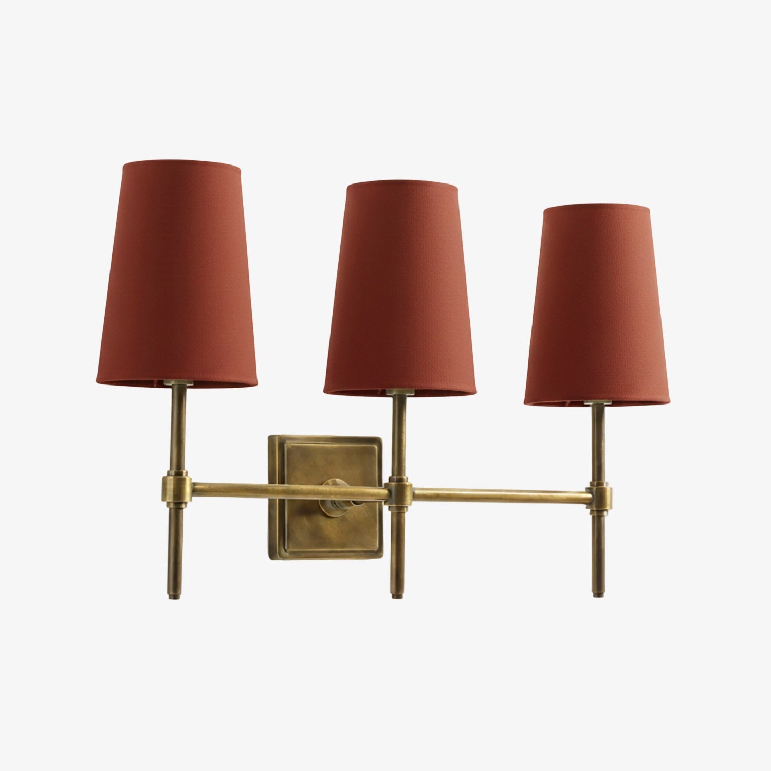 Wandlamp met linnen kap - retro metalen wandverlichting voor slaapkamer en gang | Sansoti