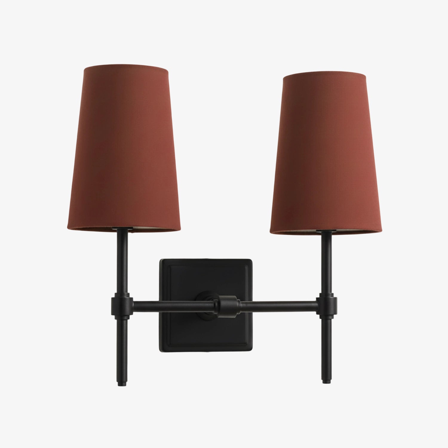 Wandlamp met linnen kap - retro metalen wandverlichting voor slaapkamer en gang | Sansoti