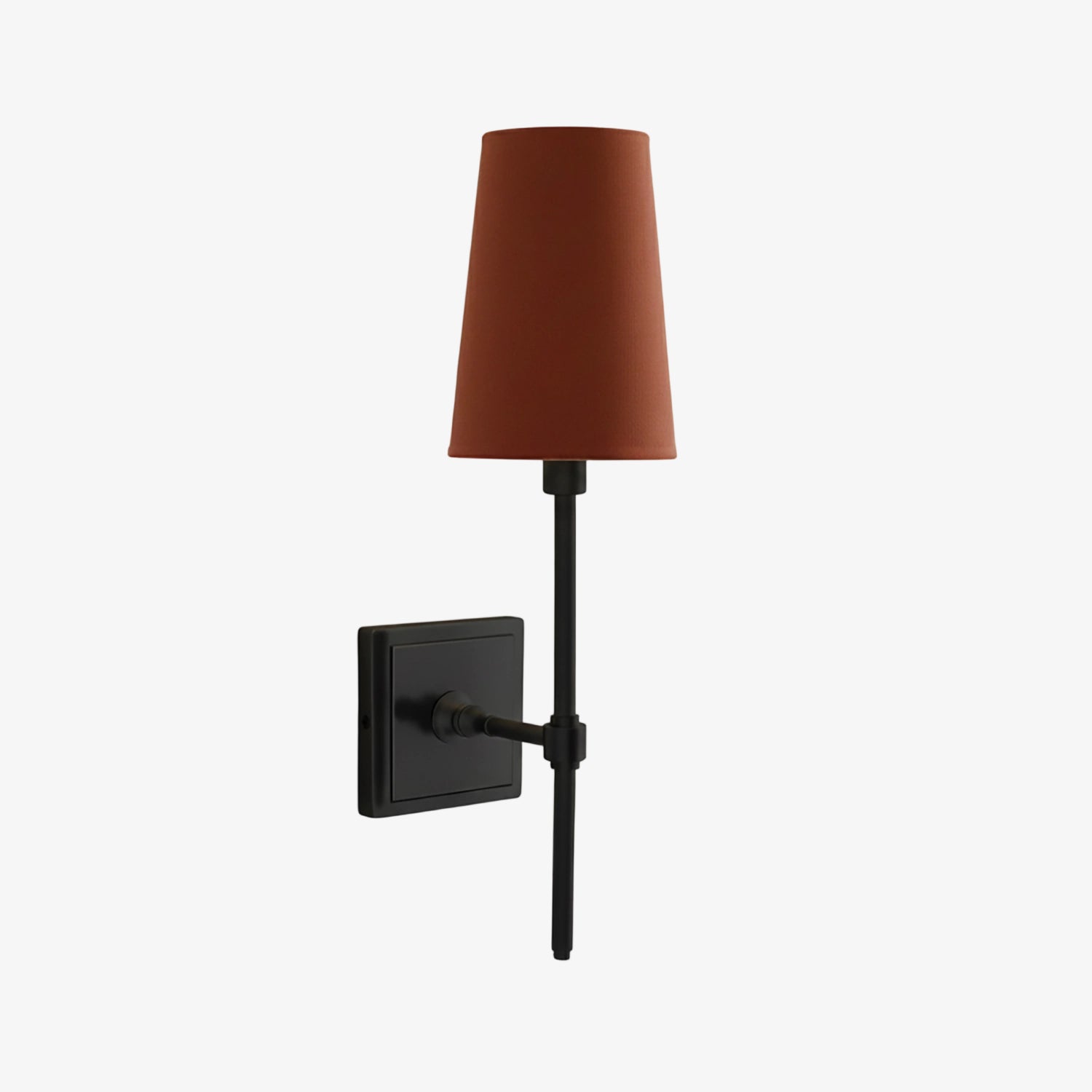 Wandlamp met linnen kap - retro metalen wandverlichting voor slaapkamer en gang | Sansoti