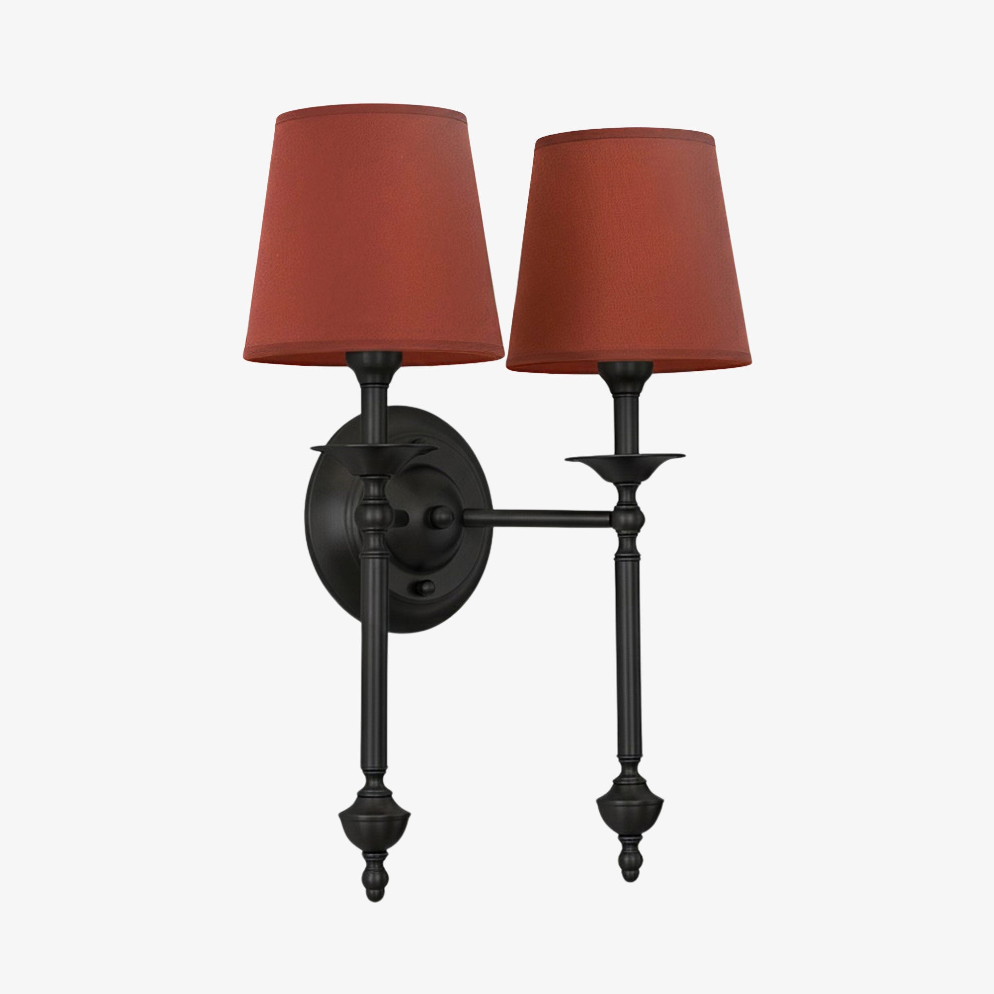 Stoffen Wandlamp met Vintage Koperen Afwerking – Sfeervolle Verlichting voor Hal, Slaapkamer en Woonkamer | Sansoti