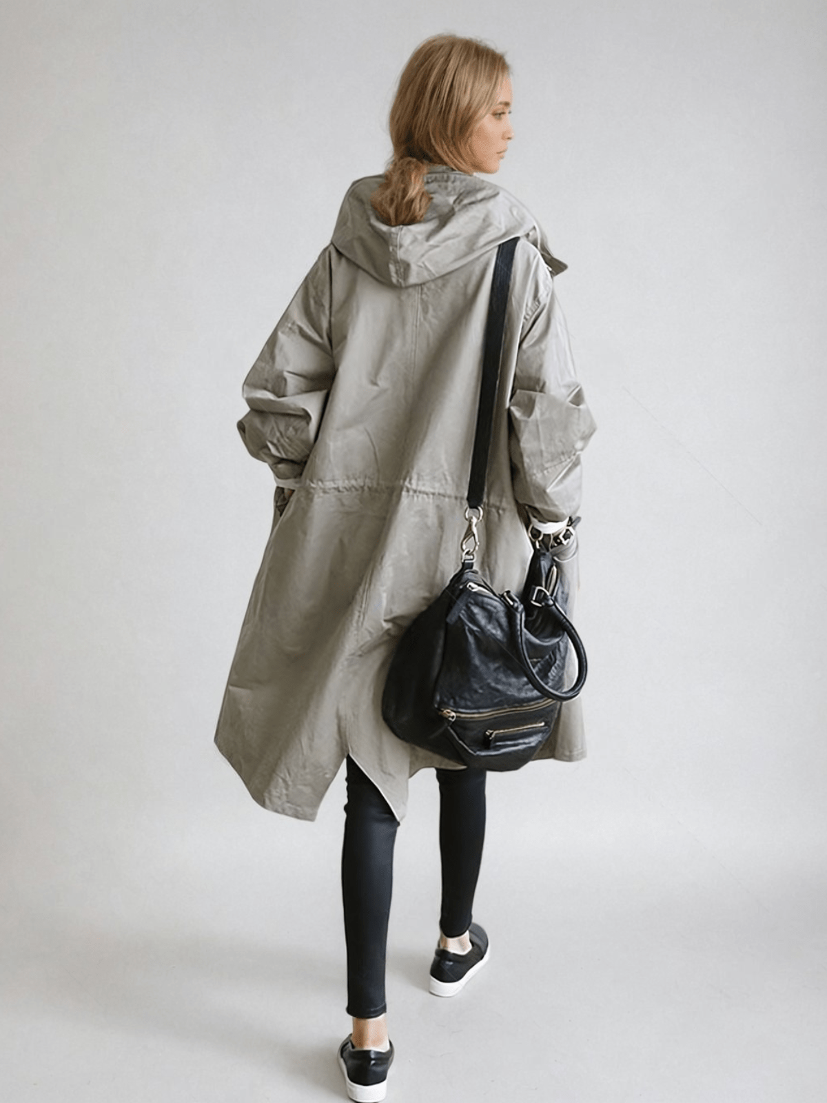 Trench-coat pour femmes et hommes, coupe oversize, ample, neutre, classique, casual, élégant, design intemporel | Sansoti