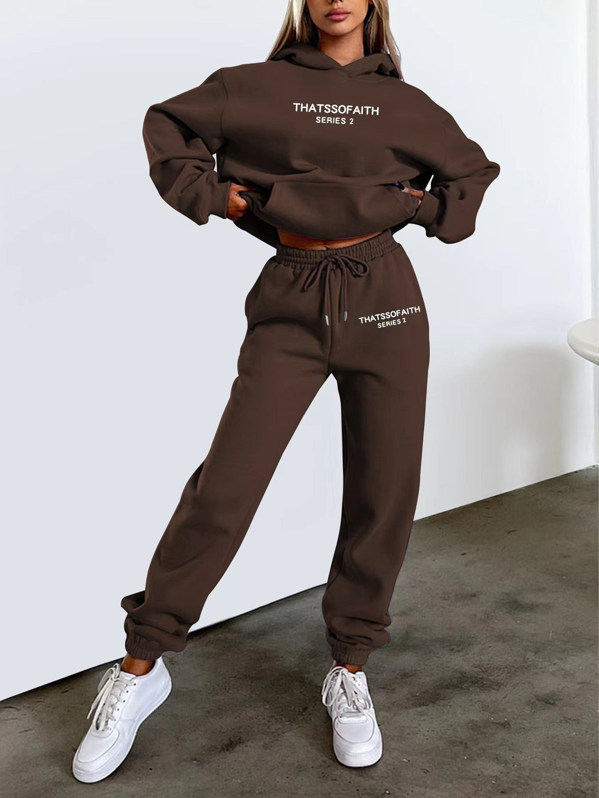 Zweiteiliger Homewear-Jogginganzug mit weiter Hose für Damen und Herren - Bequemes Loungewear-Hausanzug-Set | Sansoti