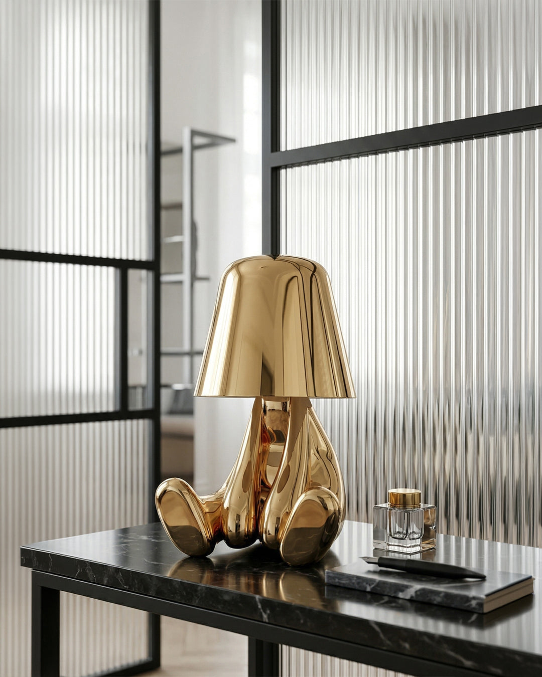 Metalen Tafellamp Sculptuur Figuur Sfeerlicht Touch Dimbaar LED Nachtlampje Goud Zilver Modern Design Decoratief | Sansoti