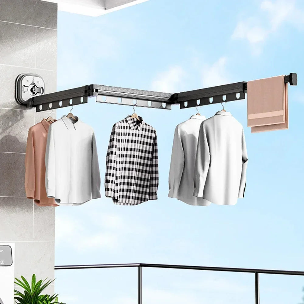 Inklapbaar Wasrek voor Aan de Muur of Deur - Ruimtebesparend Opvouwbaar Droogrek - Compact & Veelzijdig Design voor Kleine Ruimtes | Sansoti