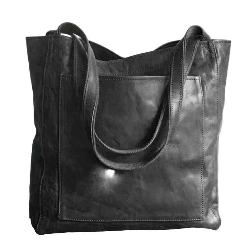 Handtas Dames Kunstleer Zwart Bruin met Vakken Werk Vrije Tijd Elegante Schoudertas Organizer Dagelijks | Sansoti