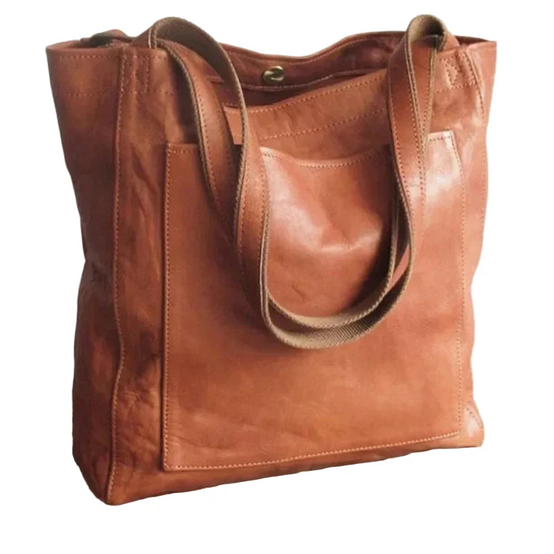Handtas Dames Kunstleer Zwart Bruin met Vakken Werk Vrije Tijd Elegante Schoudertas Organizer Dagelijks | Sansoti