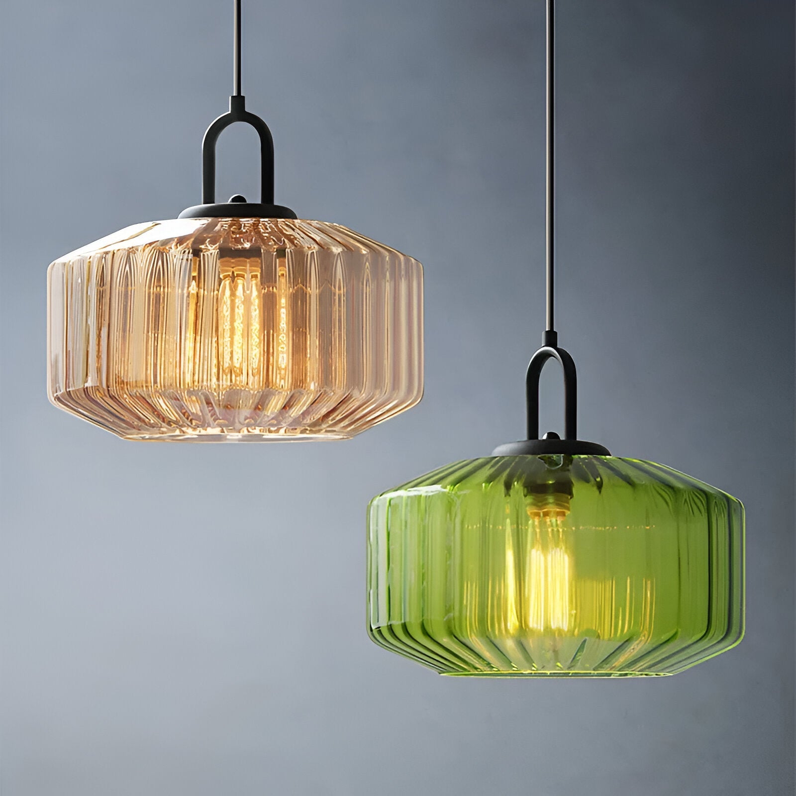 Hängelampe Buntglas Retro Nordic Ø28cm E27 3000K Küche | Restfield