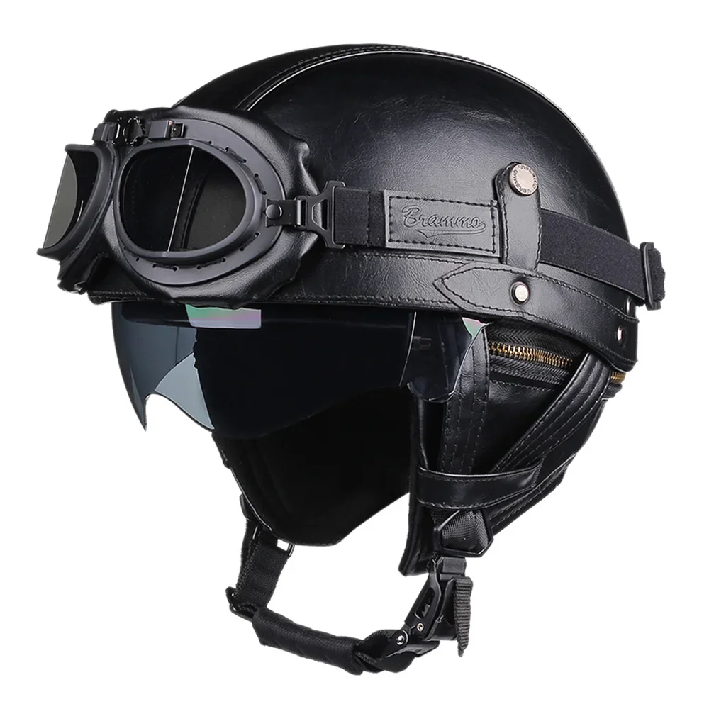 Klassieke Retro Motorhelm ABS Constructie Snelsluiting Geschikt voor Dagelijks Gebruik Touren Comfortabele Pasvorm | Sansoti