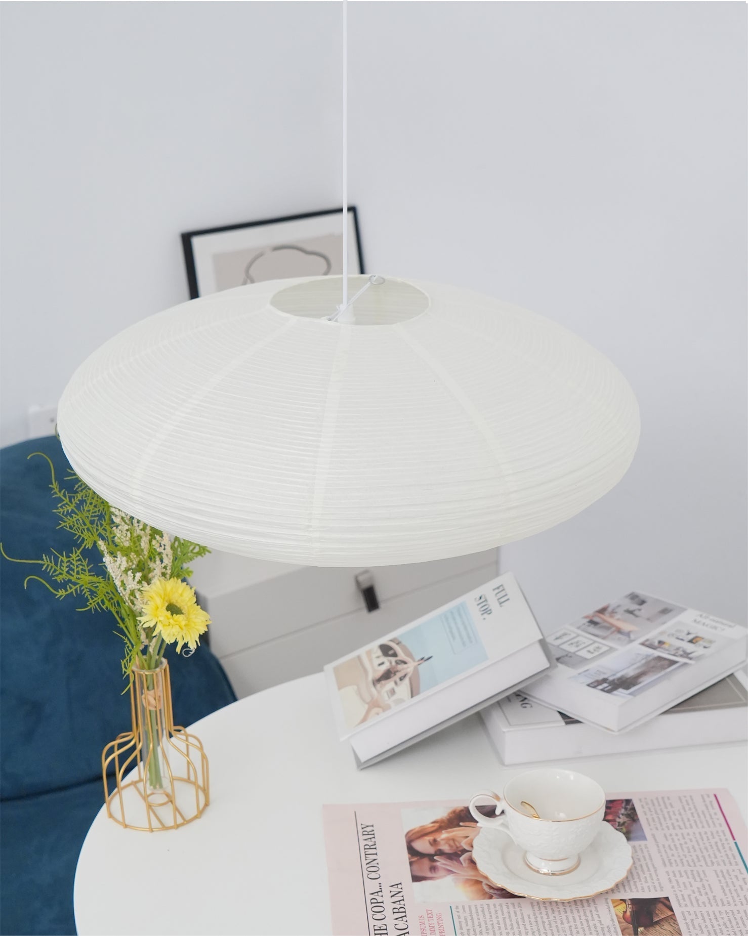 Handgemaakte Washi Papieren Hanglamp – Japans Design met E26/E27 Fitting – Zachte Verlichting voor Woonkamer, Slaapkamer & Eetkamer – Met Montagehaakjes | Sansoti
