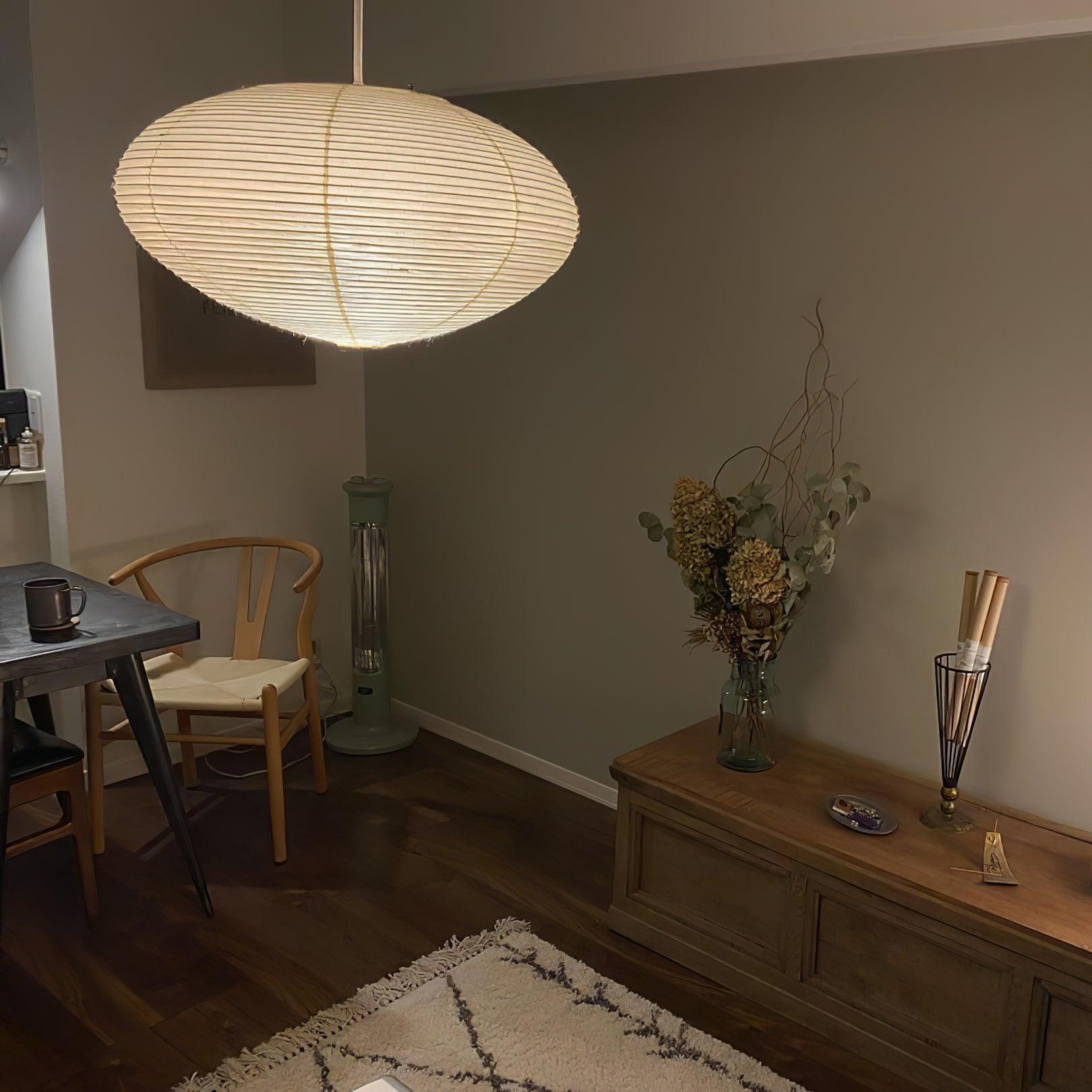 Handgemaakte Washi Papieren Hanglamp – Japans Design met E26/E27 Fitting – Zachte Verlichting voor Woonkamer, Slaapkamer & Eetkamer – Met Montagehaakjes | Sansoti