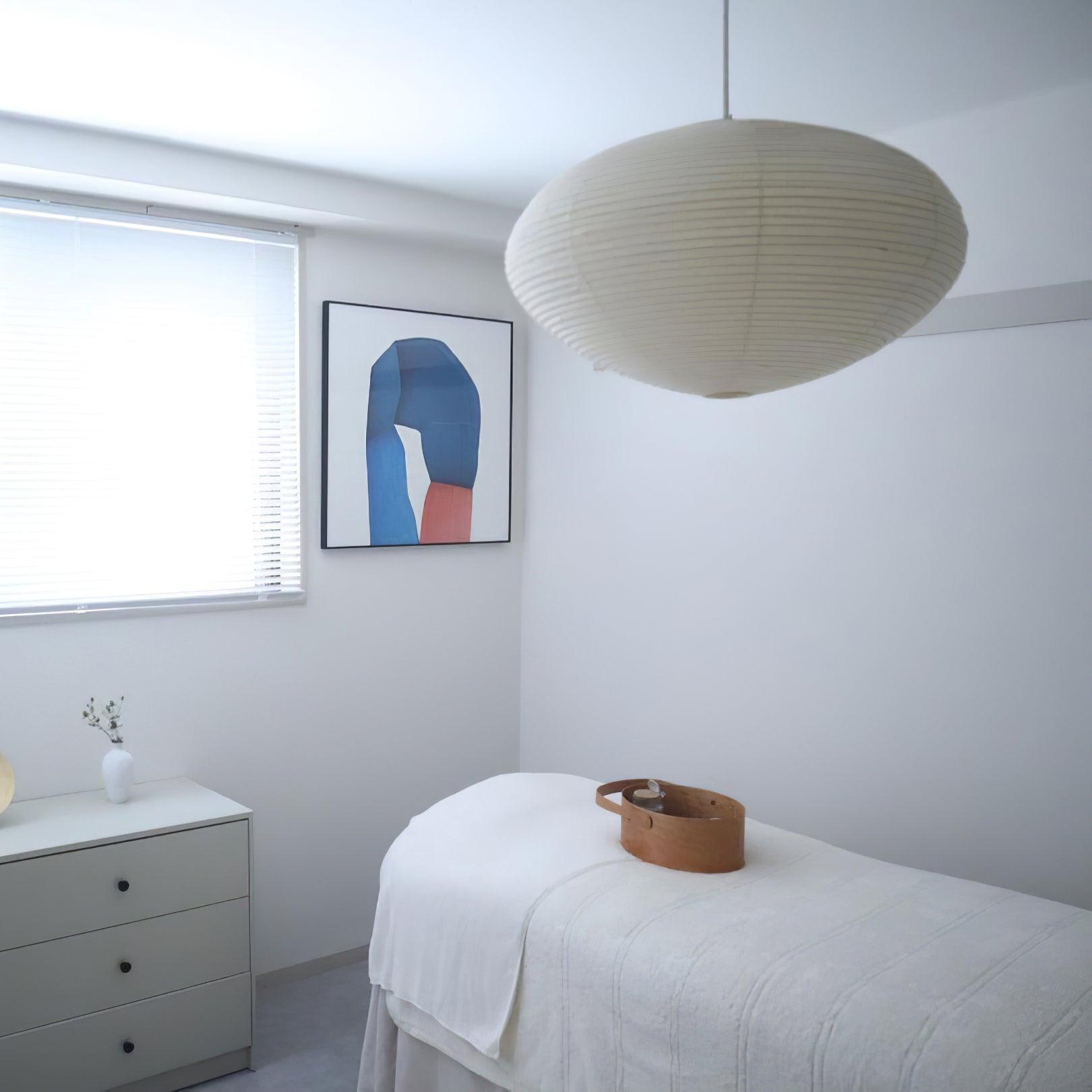 Handgemaakte Washi Papieren Hanglamp – Japans Design met E26/E27 Fitting – Zachte Verlichting voor Woonkamer, Slaapkamer & Eetkamer – Met Montagehaakjes | Sansoti