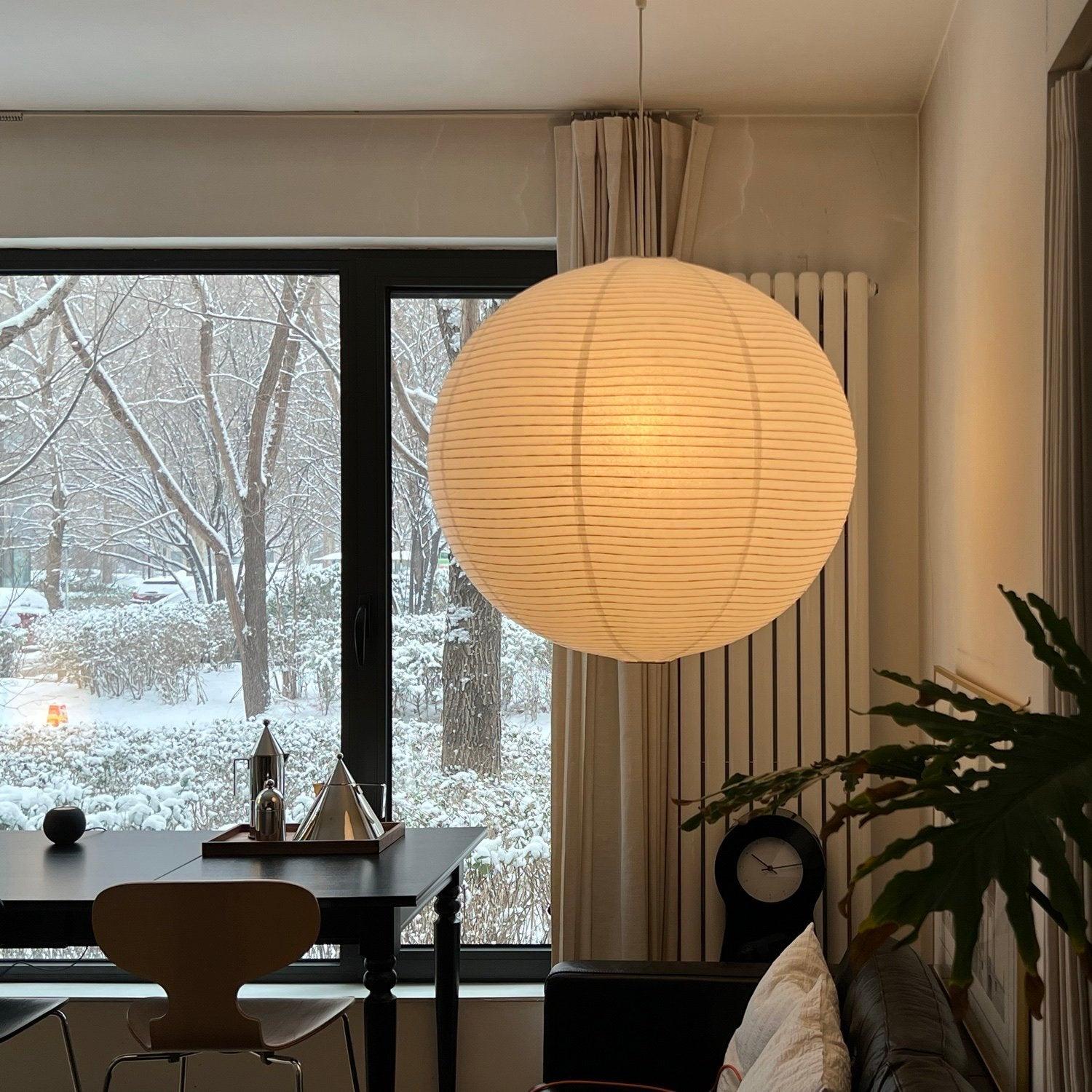 Japanse Mulberry Paper Hanglamp — Handgemaakte Washi Lampenkap Bol Sfeerverlichting | Sansoti