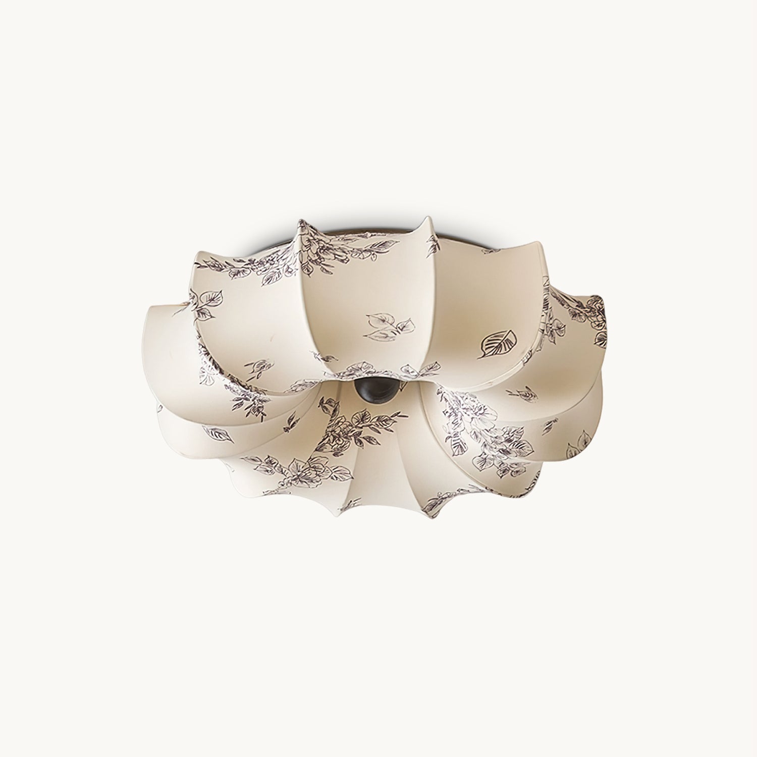 Stoffen Plafondlamp met Bloemenpatroon Natuurlijke Sfeerverlichting Scandinavisch Design Woon- en Slaapkamer Verlichting | Sansoti