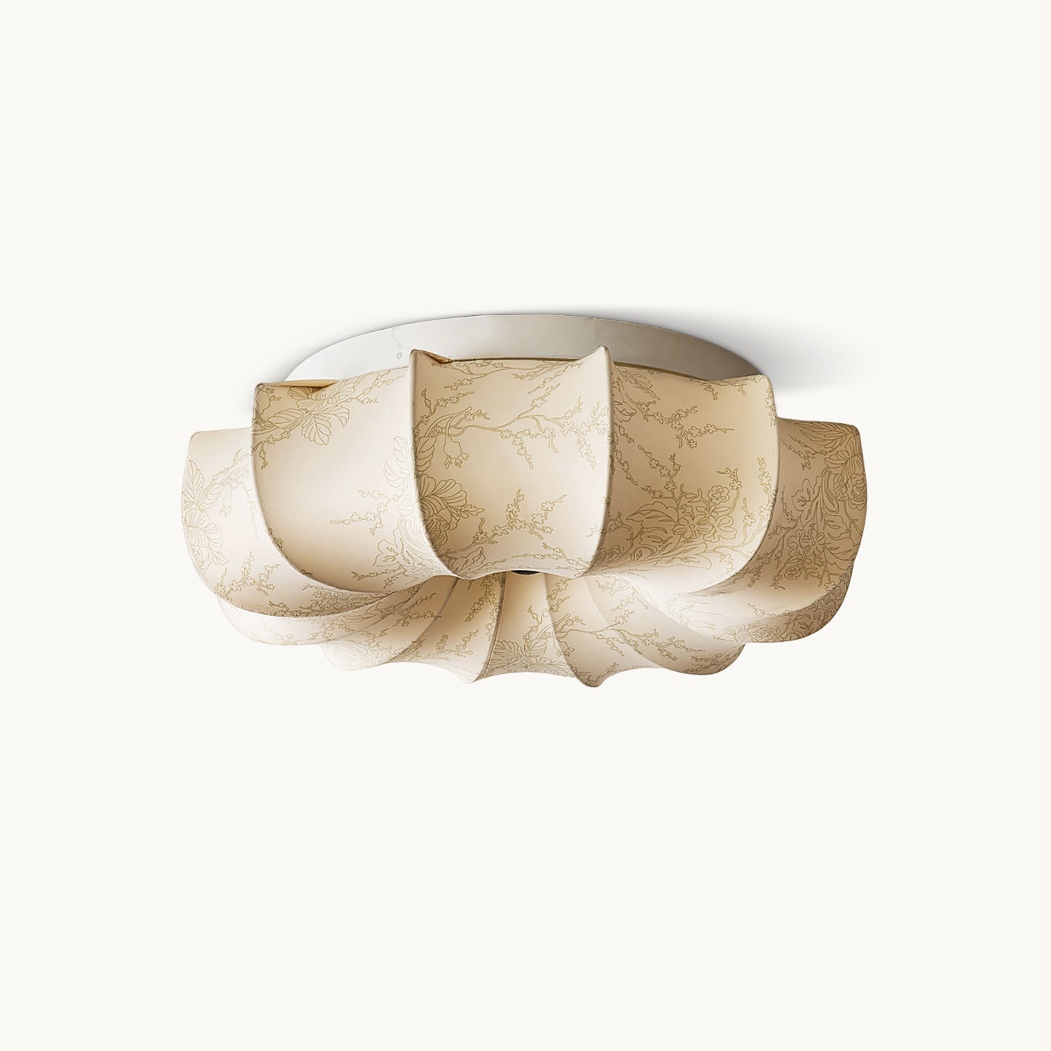 Stoffen Plafondlamp met Bloemenpatroon Natuurlijke Sfeerverlichting Scandinavisch Design Woon- en Slaapkamer Verlichting | Sansoti