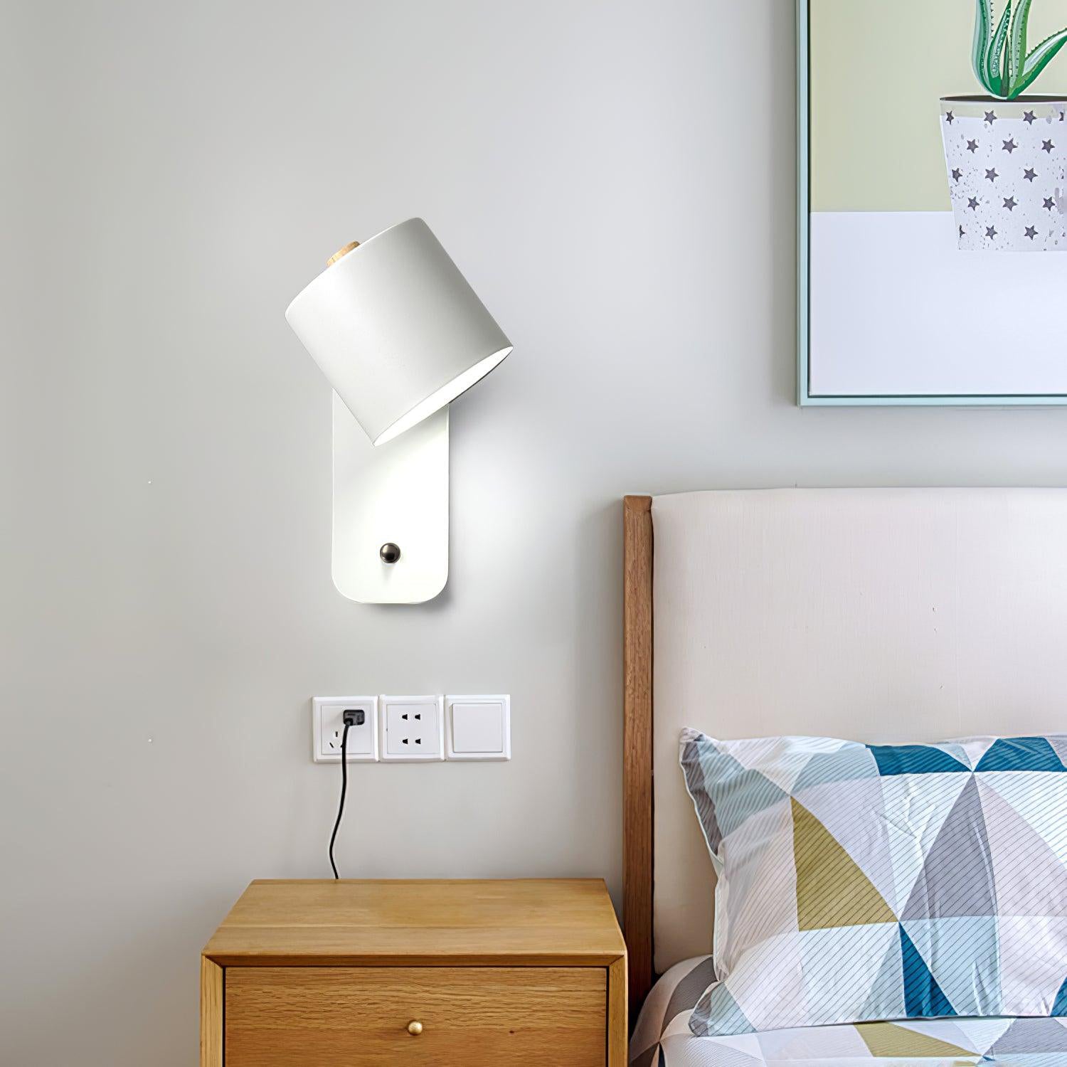 Draaibare Wandlamp Oplaadbaar USB-C 350° Rotatie Dimbaar Touch 4 Kleuren | Sansoti