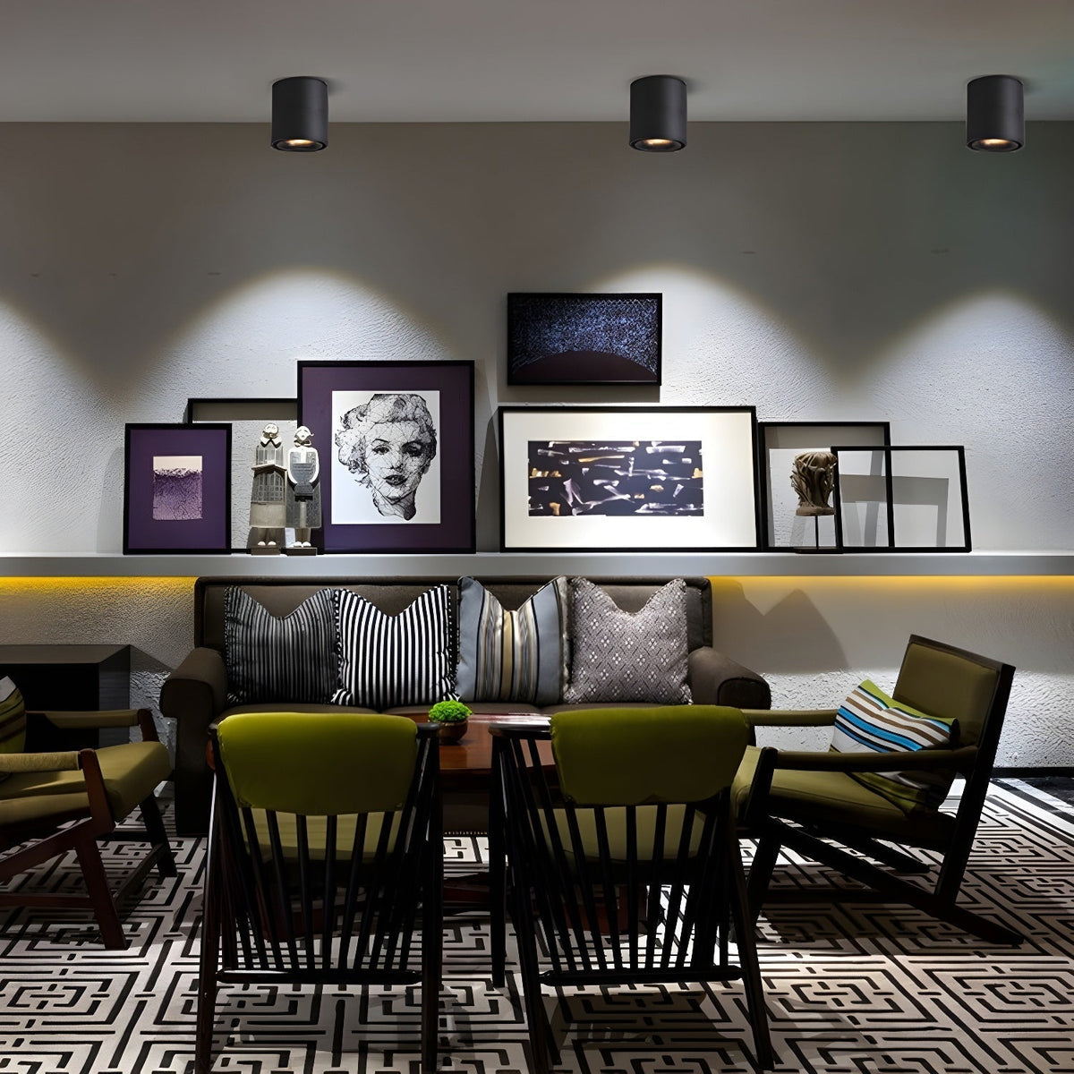 Verstelbare Plafondspot Aluminium Draaibaar Minimalistisch Design Zwart Wit Moderne Keukenverlichting | Sansoti