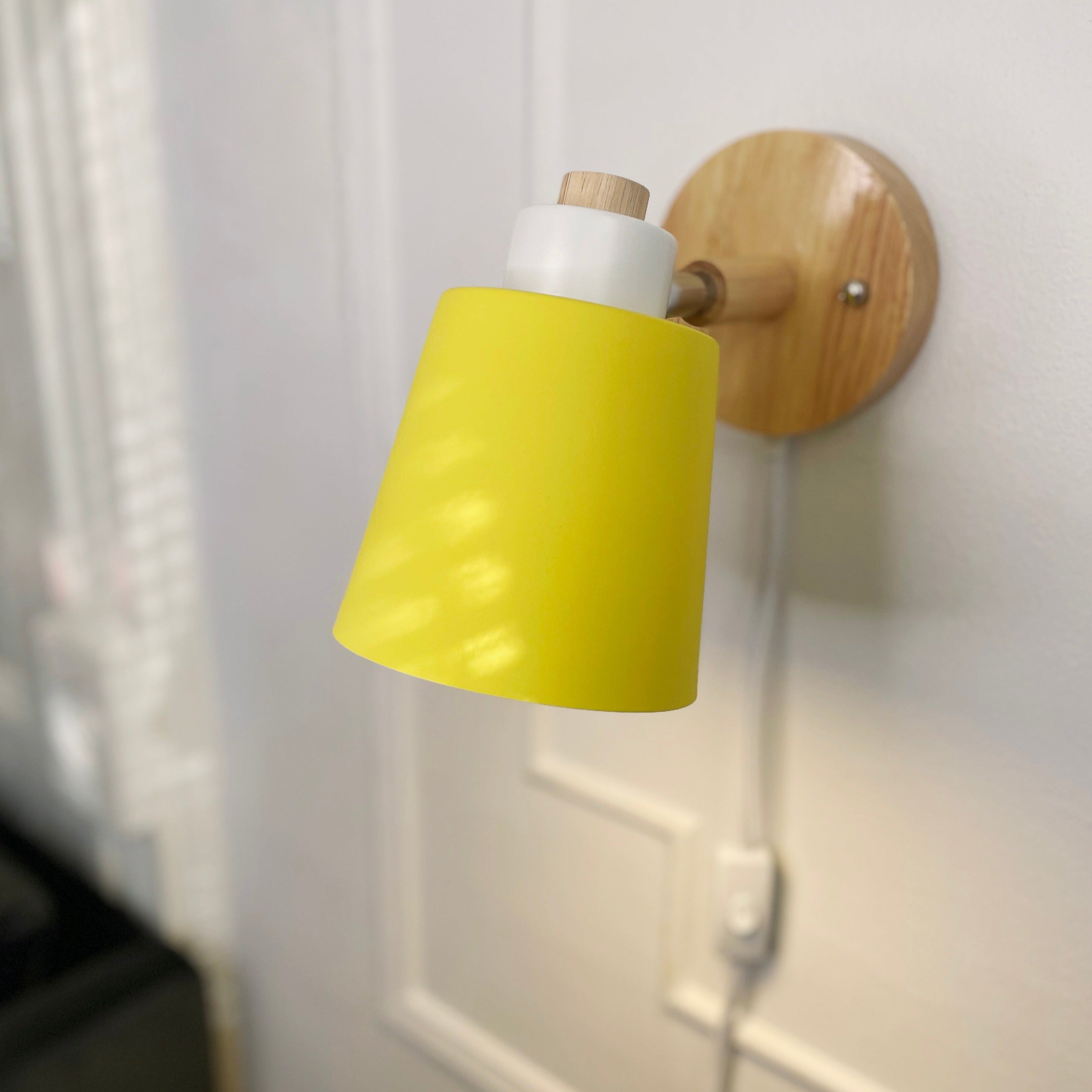 Wandlamp Hout Metaal Draaibaar E27 Leeslamp Slaapkamer Woonkamer Scandinavisch | Sansoti