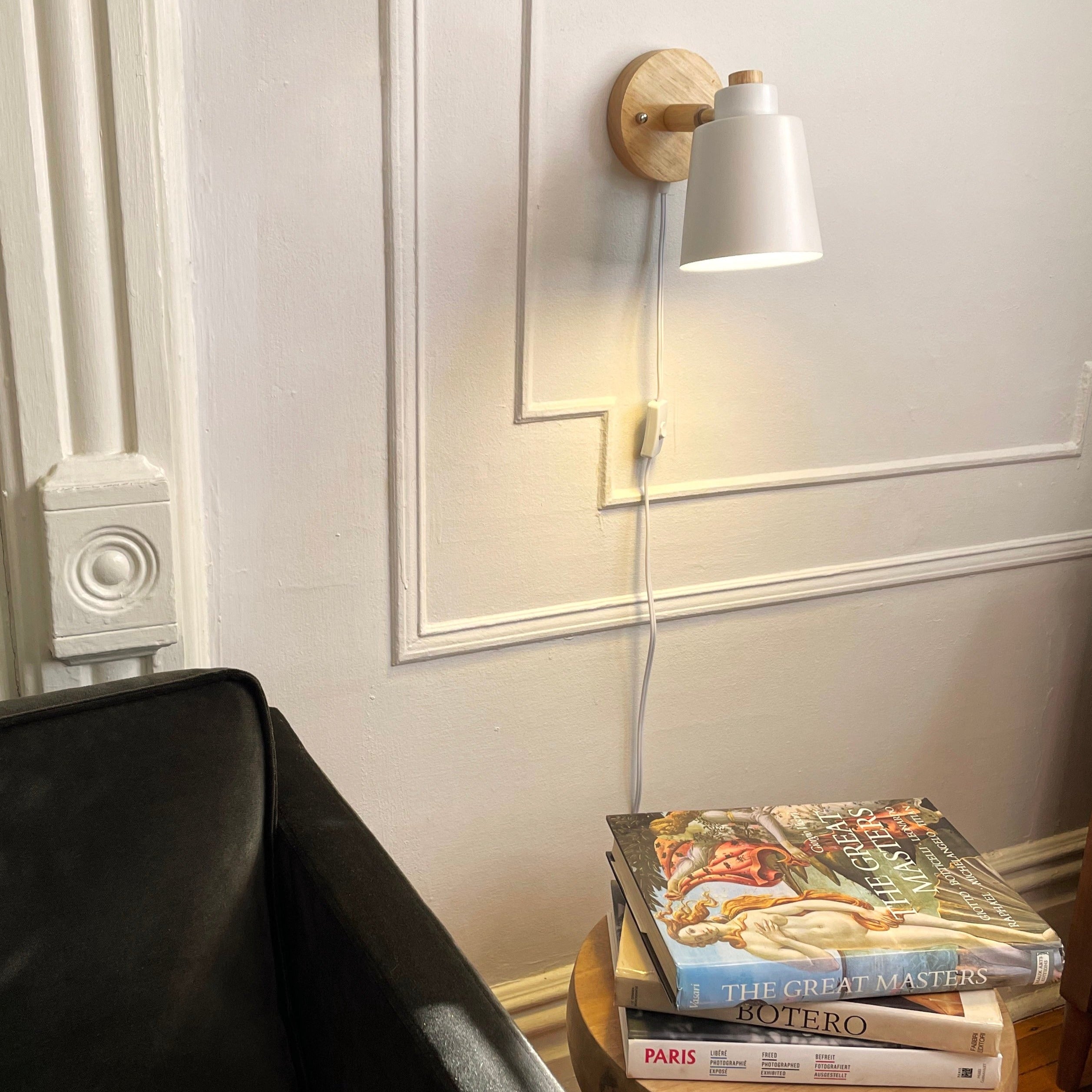 Wandlamp Hout Metaal Draaibaar E27 Leeslamp Slaapkamer Woonkamer Scandinavisch | Sansoti