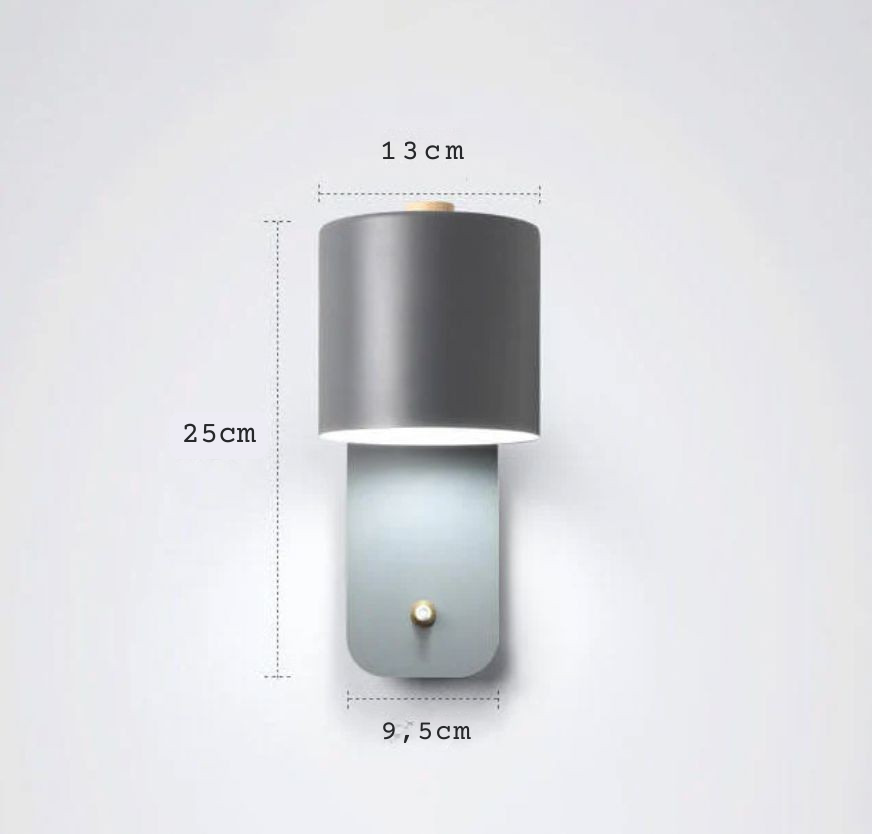 Drehbare Wandleuchte in Zylinderform, Aluminium, Schwarz, Weiß, Grün, Schlafzimmer, Leseecke, gerichtetes Licht, verstellbare Spots | Sansoti