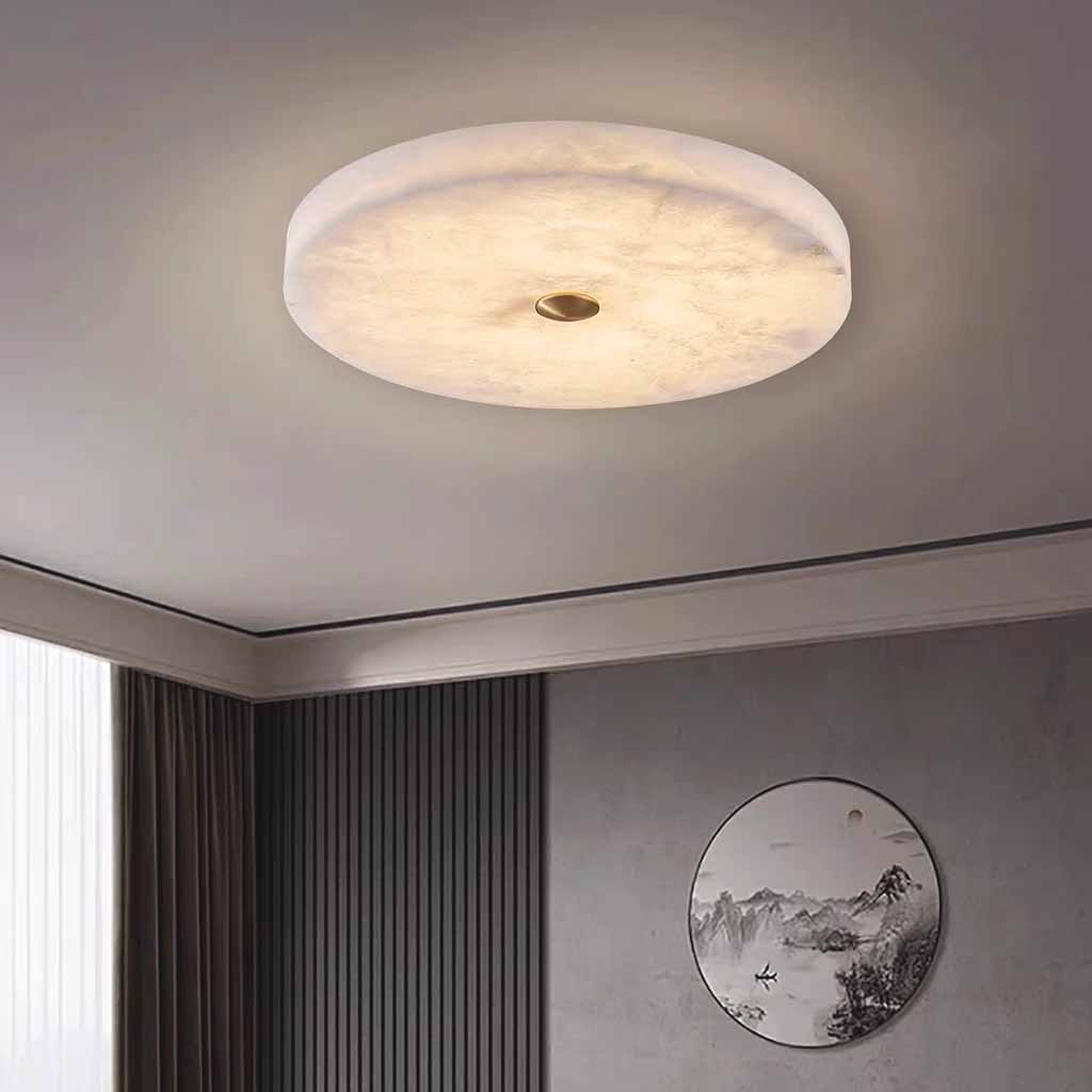 Runde Marmor-Deckenleuchte, verstellbares LED-Licht, 3 Farben, modernes Interieur, Wohnzimmer, Schlafzimmer, Arbeitszimmer | Sansoti