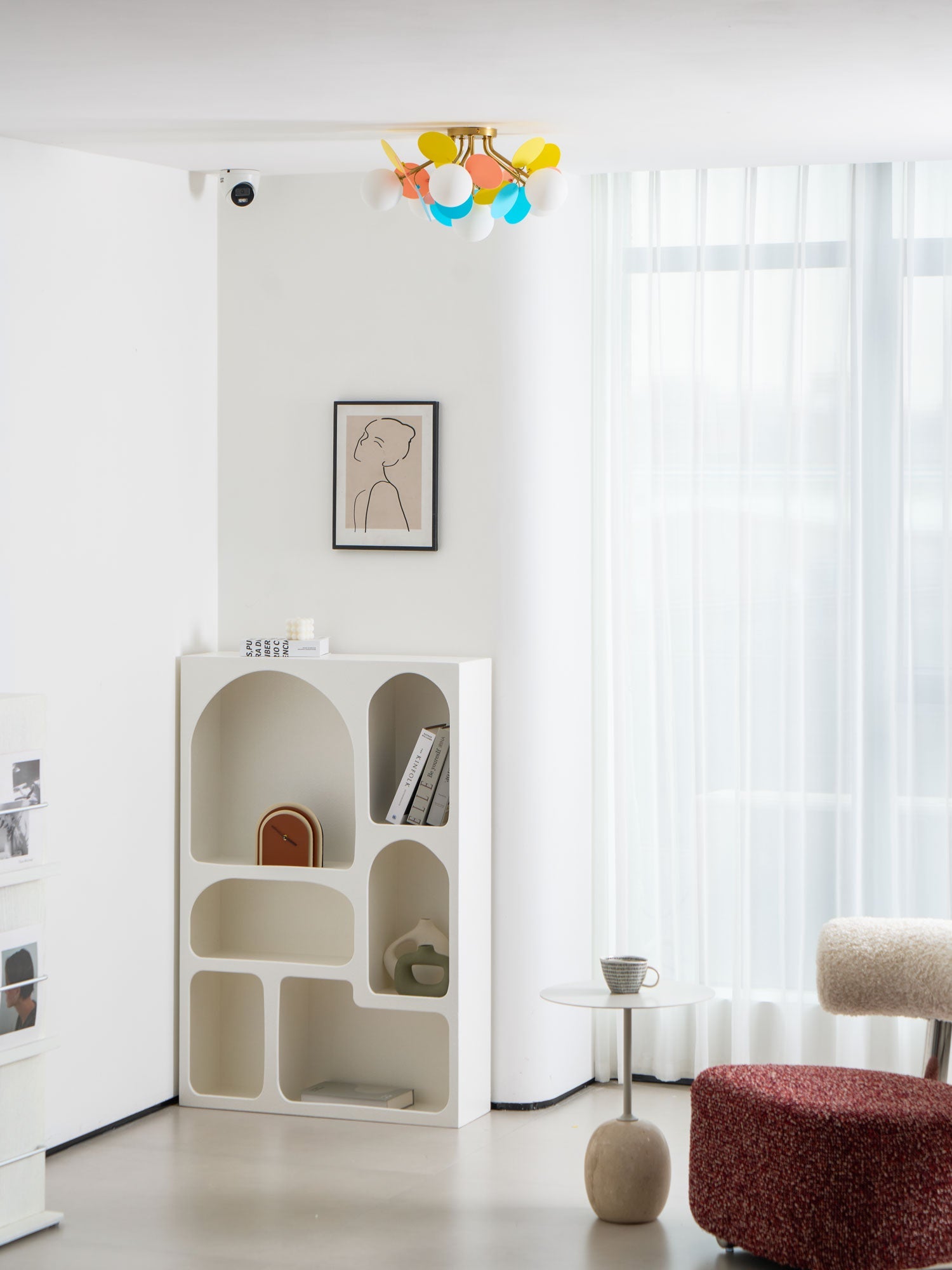 Ronde Plafondlamp met Acryl Bladeren – Macaron Pastelkleuren – 1, 4, 6 of 8 Lichtpunten – G9 Fitting – Scandinavisch Design voor Kinderkamer, Woonkamer en Kantoor | Sansoti