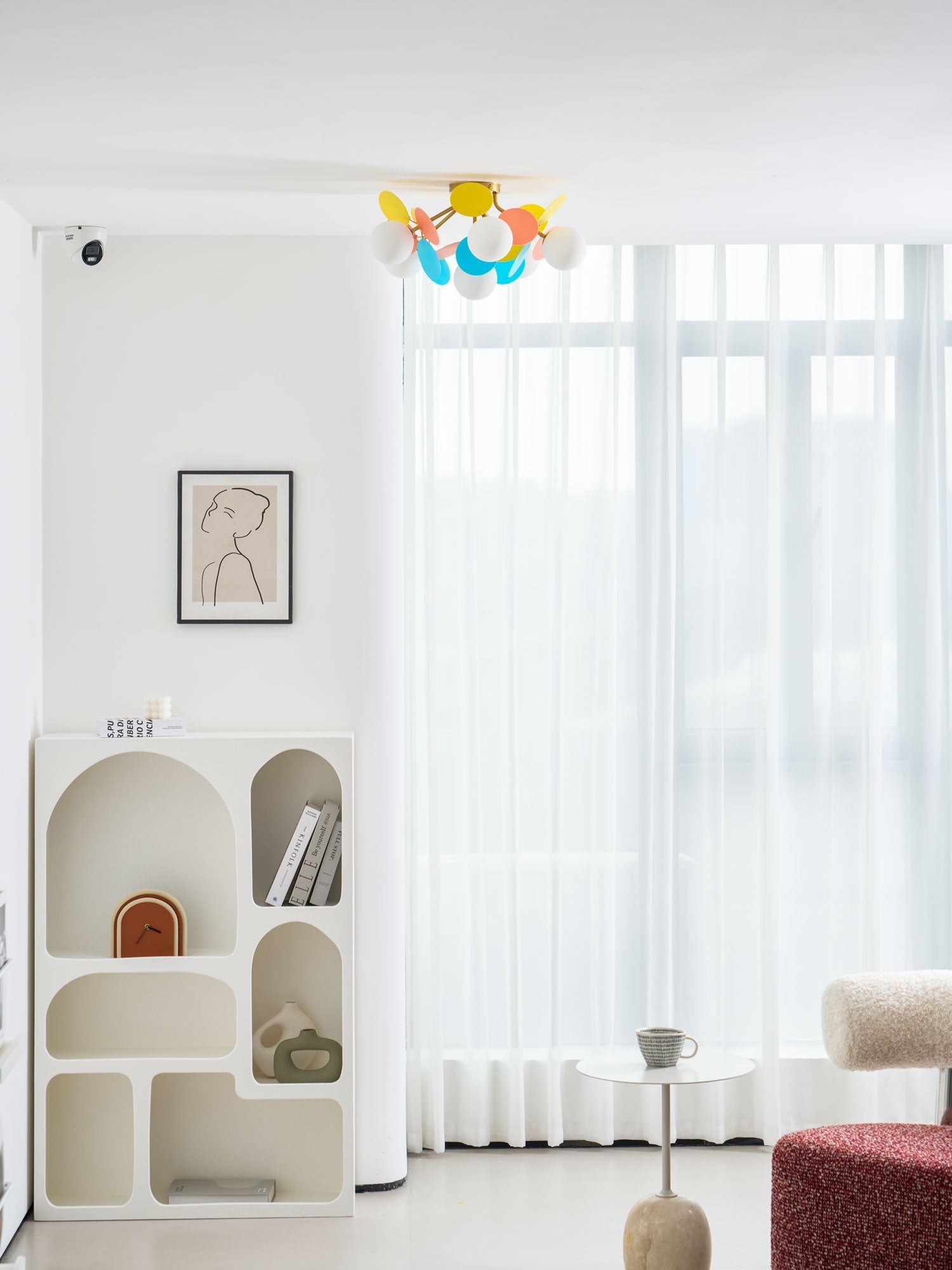 Ronde Plafondlamp met Acryl Bladeren – Macaron Pastelkleuren – 1, 4, 6 of 8 Lichtpunten – G9 Fitting – Scandinavisch Design voor Kinderkamer, Woonkamer en Kantoor | Sansoti
