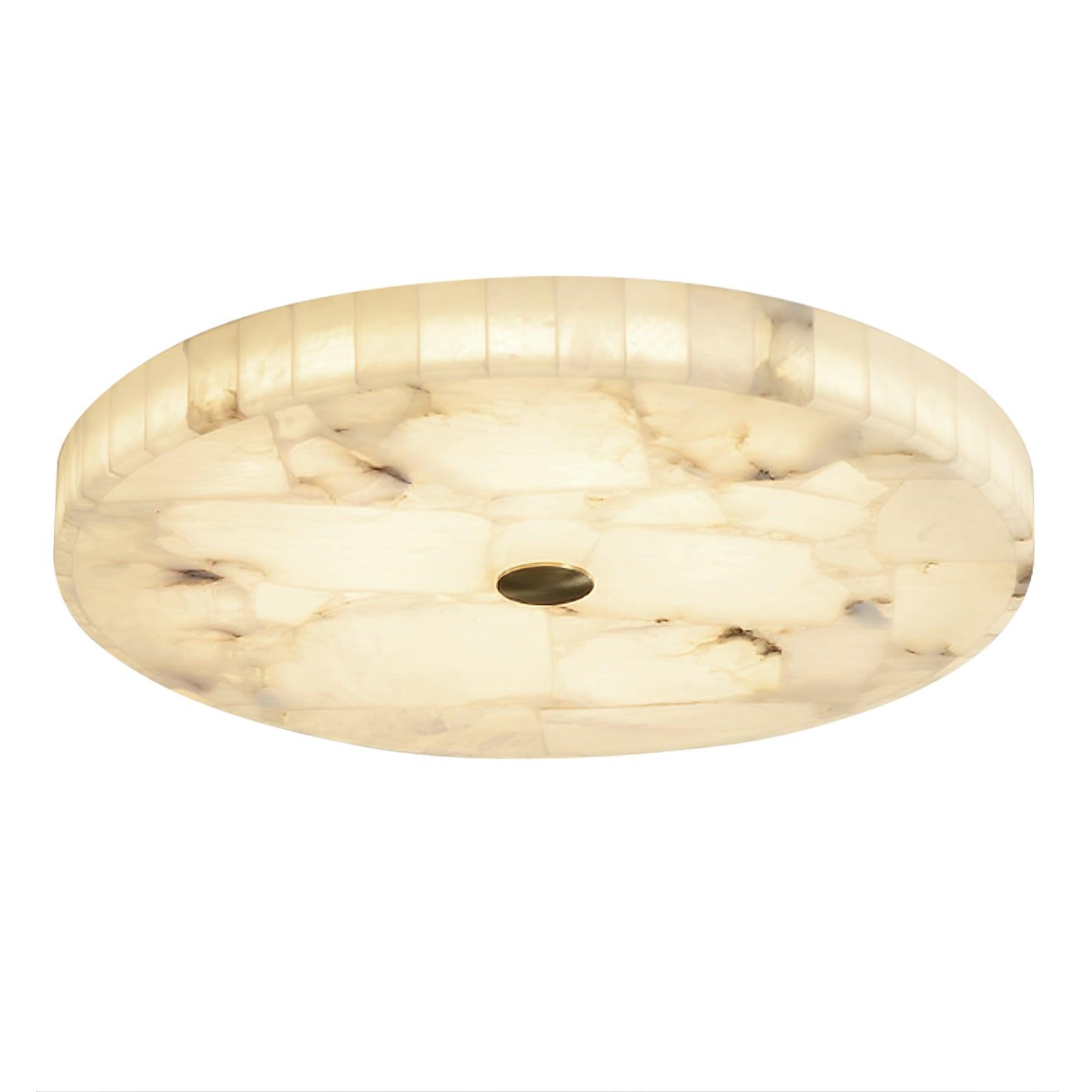 Ronde Plafondlamp Albast Mozaïek ø40cm Natuursteen Dimbaar Geïntegreerde LED Warm Wit 3000K Plafondverlichting Scandinavisch Design Woon- Slaapkamer Eetkamer Entree Inbouwlamp | Sansoti